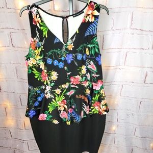 FTF Floral Peplum Dress